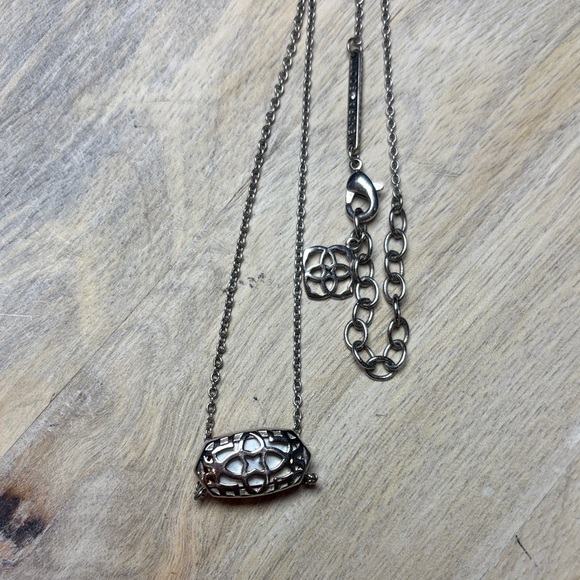 Kendra Scott Silver Necklace with Pink Pendant - Picture 3 of 8